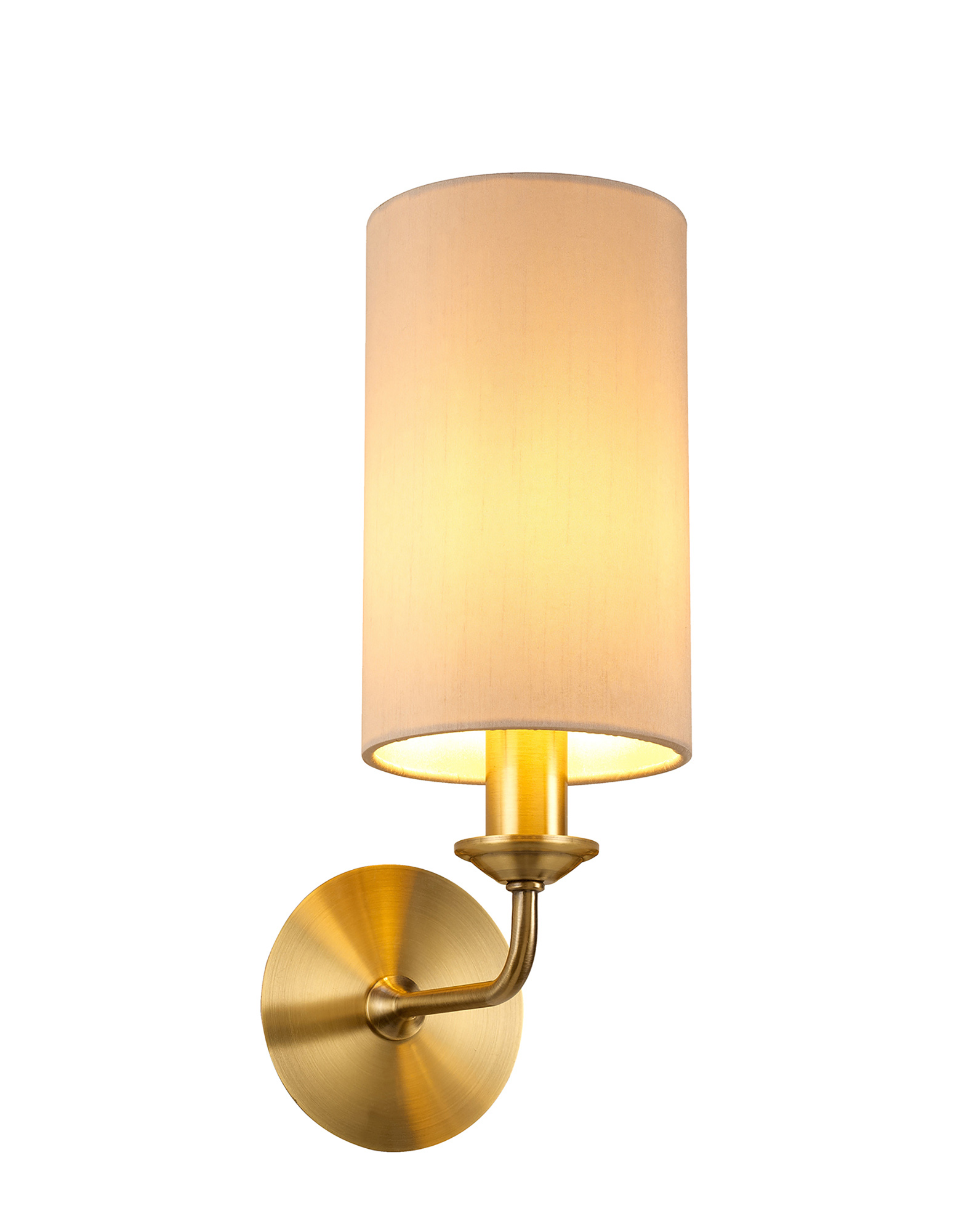 DK0041  Banyan Wall Lamp 1 Light Antique Brass; Nude Beige/Moonlight